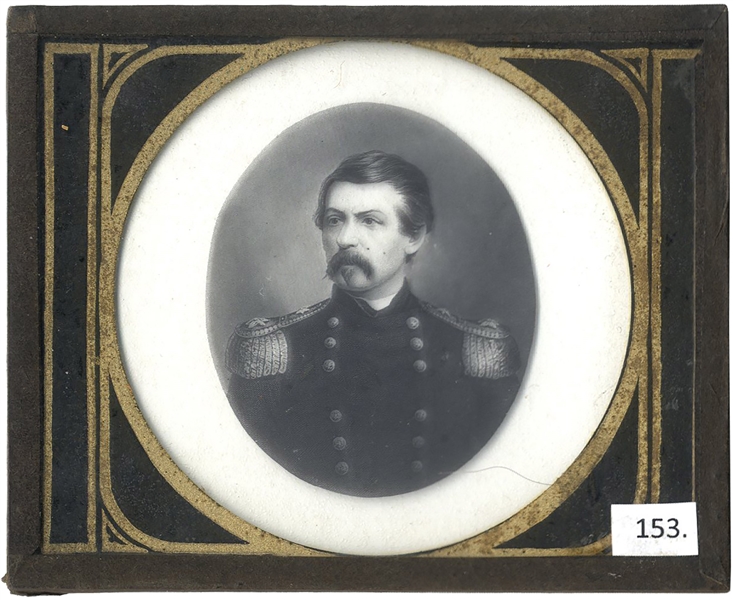 Civil War Magic Lantern Slide -- Portrait Photograph of General George B. McClellan